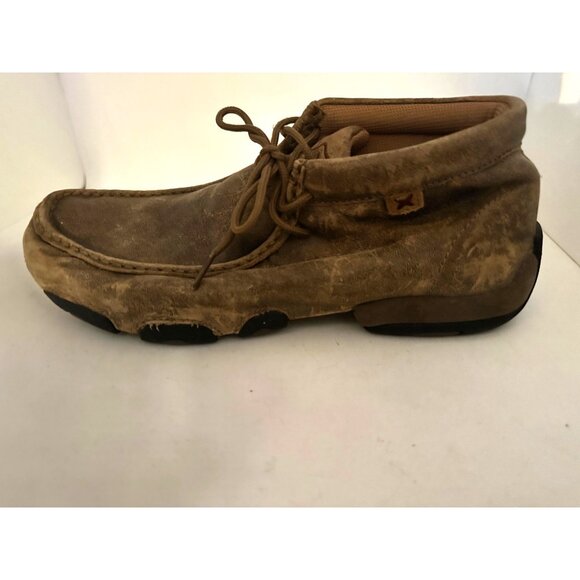 Twisted X Mens Brown Moccasin Shoes MDM0003 Leather Upper Size 8 - Picture 1 of 10